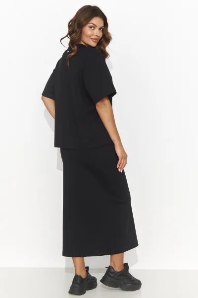 Komplet sukně a halenka NU468 - černý - Černá