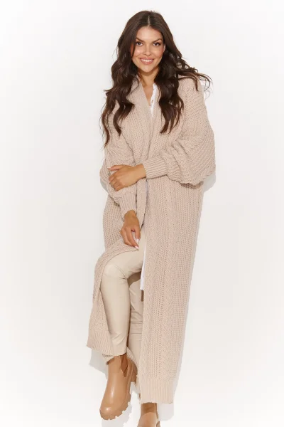 LIGBEI Kardigan NU_S91 světle béžový - Světle béžová