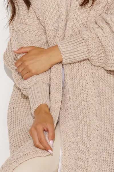 LIGBEI Kardigan NU_S91 světle béžový - Světle béžová