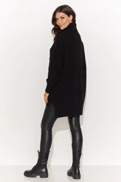 BLA Dámský svetr NU_S96 s rolákem černý - Černá