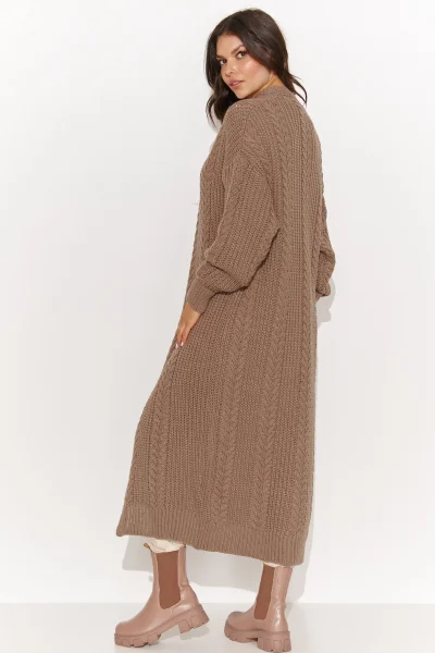 Dlouhý kardigan S175 - cappuccino - Cappucino