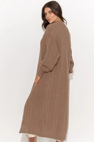 Dlouhý kardigan S175 - cappuccino - Cappucino