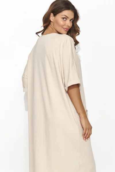 Volnočasové šaty NU473 - sv. béžové - Světle béžová