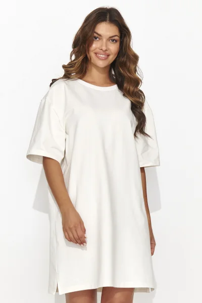 Volnočasové šaty NU474 - ecru - Ecru