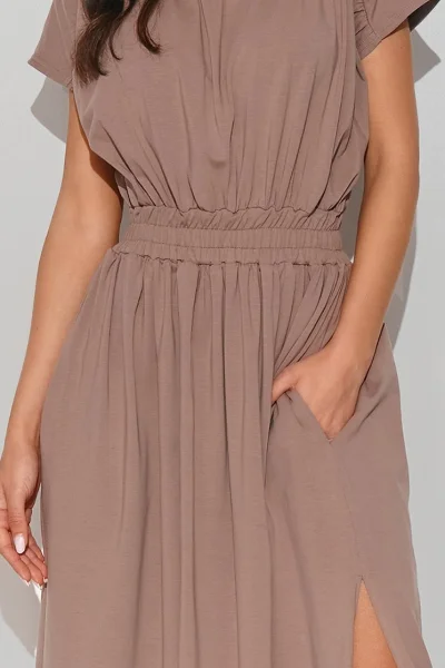 Volnočasové šaty NU425 - mocca - Mocca