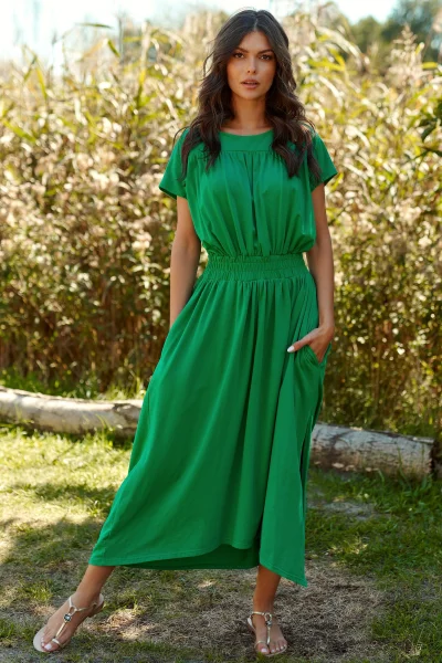 Volnočasové šaty NU425 - zelené - Zelená