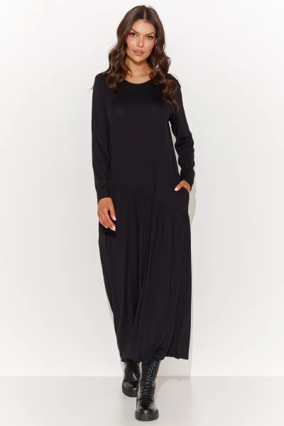 Klasické šaty NU456 černé - Černá