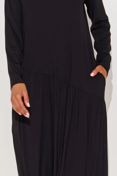 Klasické šaty NU456 černé - Černá