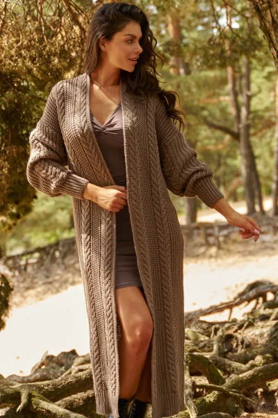 Klasické šaty NU459 mocca - Mocca