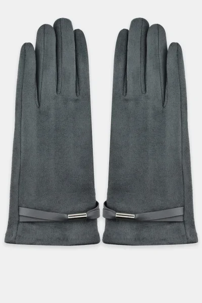 Dámské rukavice RW055 - s ozdobou - Šedá