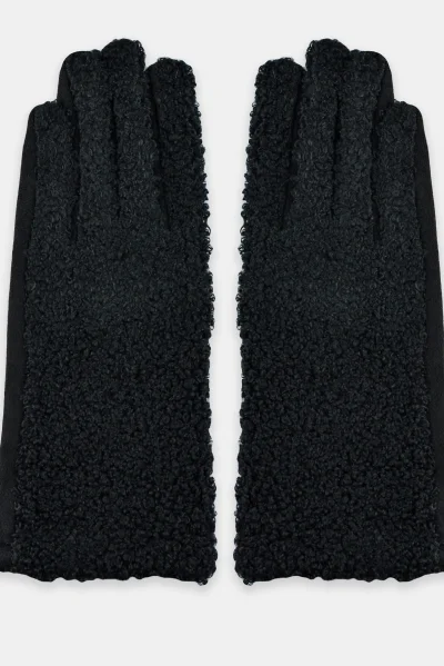 Dámské rukavice RW049 - bouclé - Černá
