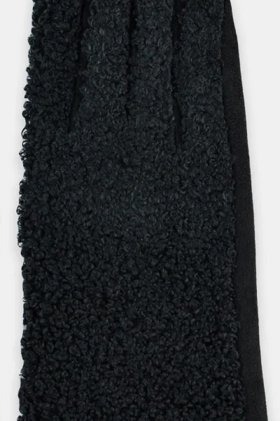 Dámské rukavice RW049 - bouclé - Černá