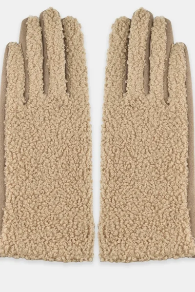 Dámské rukavice RW050 - bouclé - Béžová