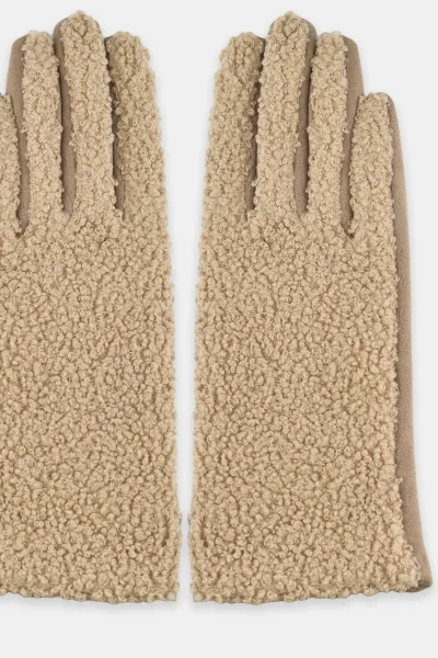 Dámské rukavice RW050 - bouclé - Béžová