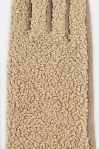 Dámské rukavice RW050 - bouclé - Béžová