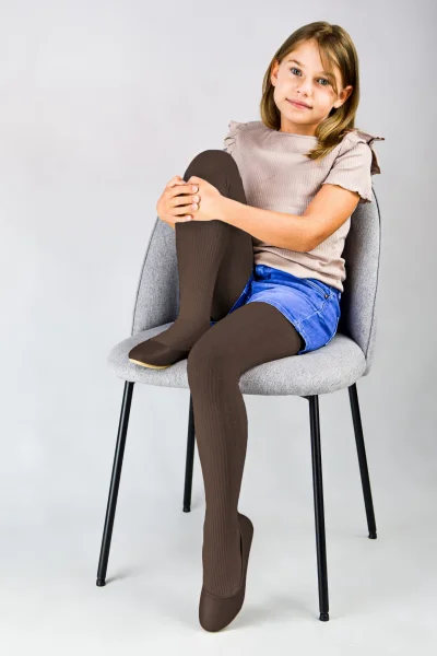 Dívčí punčocháče SB011 - Hnědá