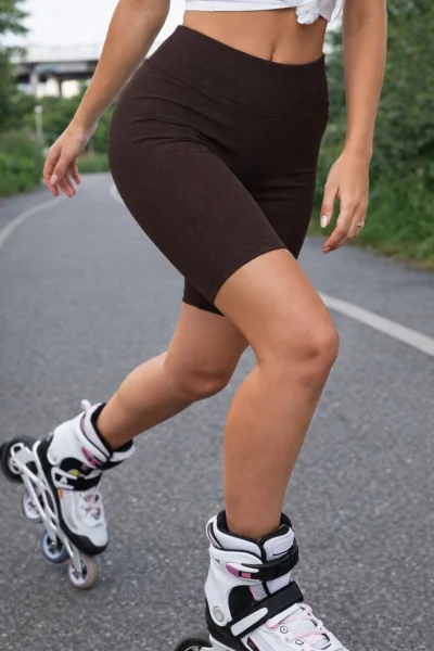 Krátké legíny TS0004 - Hnědá