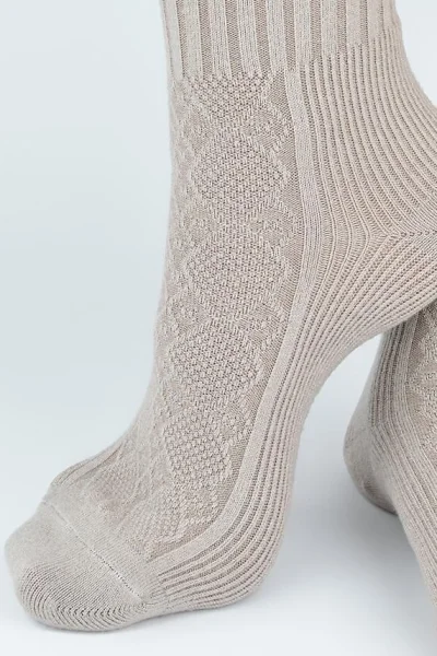 Dámské ponožky SB142 - žakárové - Cappucino