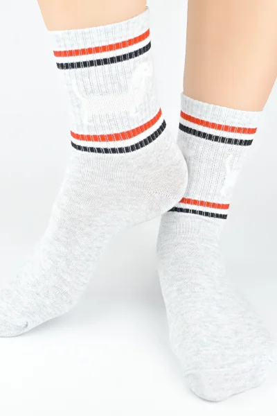 Dámské ponožky SB153 - jezevčík - Světle šedá