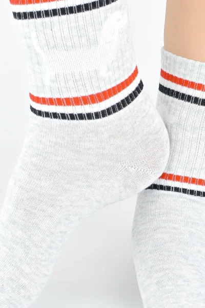 Dámské ponožky SB153 - jezevčík - Světle šedá