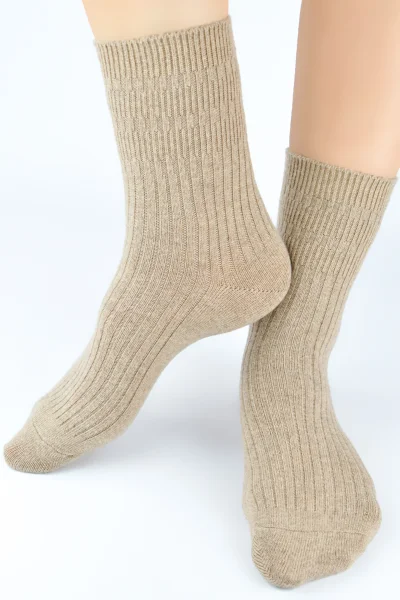 Dámské ponožky SW029 - proužek - Béžová