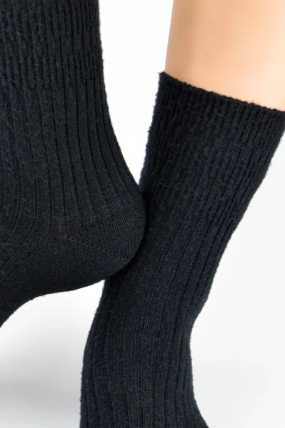 Dámské ponožky SW029 - proužek - Černá