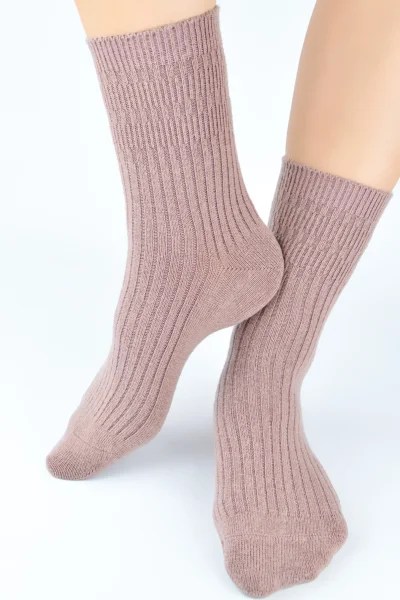 Dámské ponožky SW029 - proužek - Starorůžová