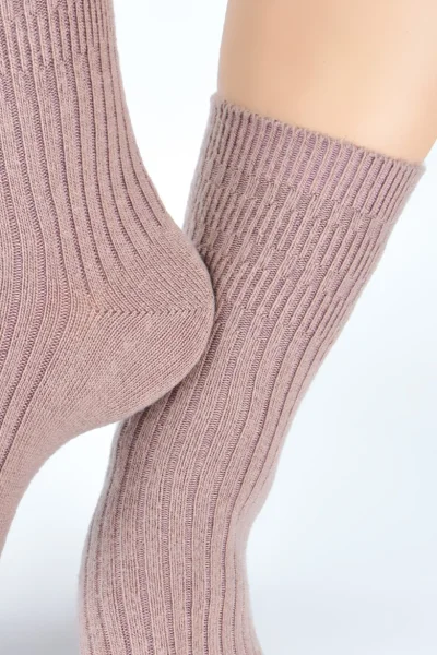 Dámské ponožky SW029 - proužek - Starorůžová