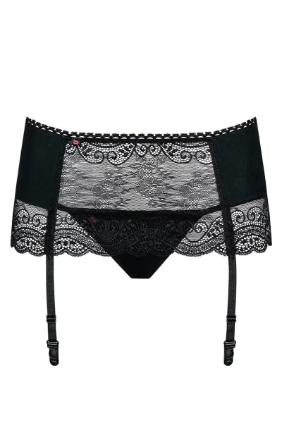 Sexy podvazkový pás Miamor - s tangy - Černá
