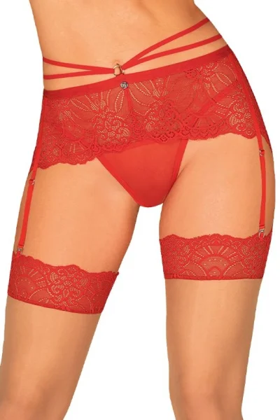 Podvazkový pás Loventy - Červená