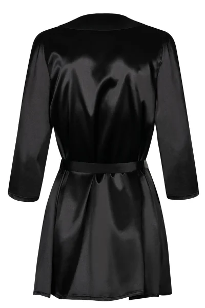 Sexy župan Satinia - Černá