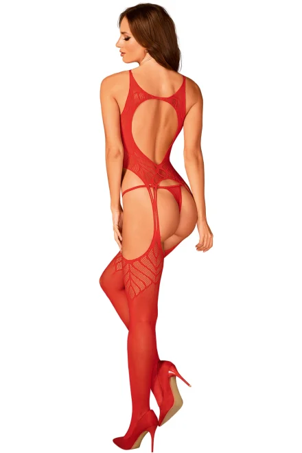 Bodystocking N122 - Červená