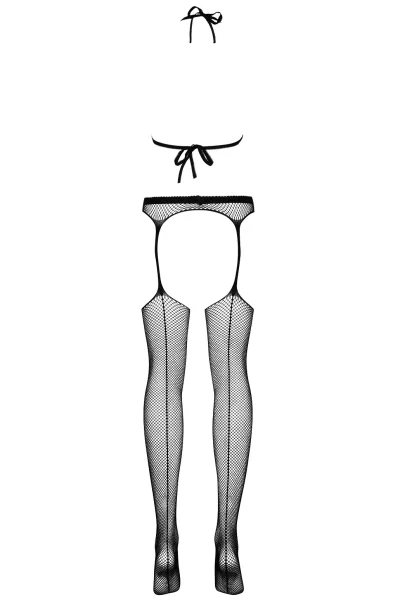 Bodystocking N108 - 2v1 - Černá
