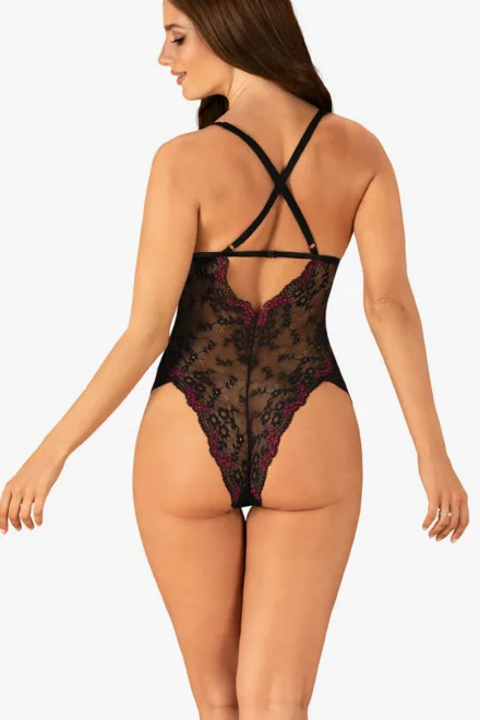 Sexy body Vanessme Teddy - Černá