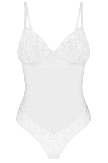 Body Alissium Teddy -  s krajkou - Bílá