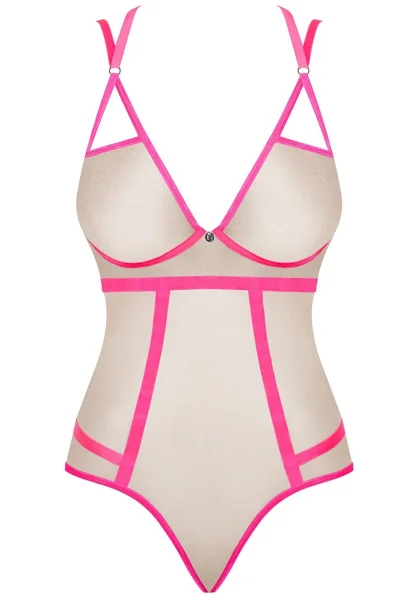 Sexy body Nudelia Teddy - Růžová