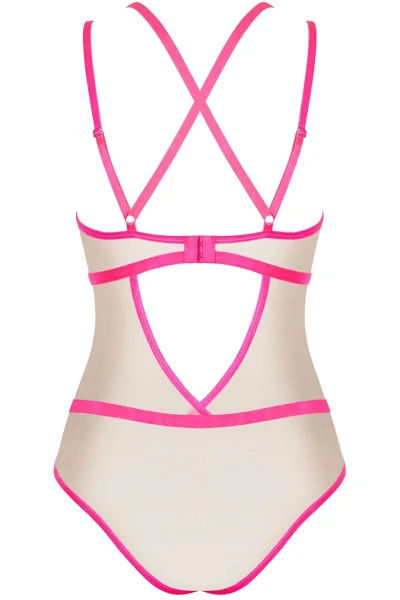 Sexy body Nudelia Teddy - Růžová