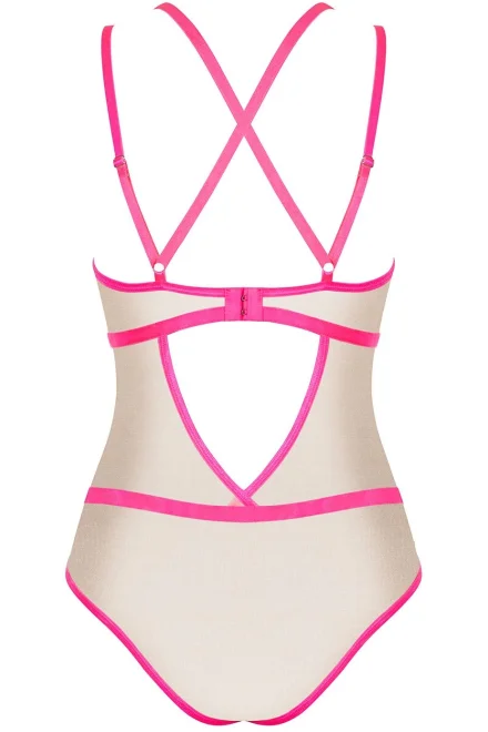 Sexy body Nudelia Teddy - Růžová
