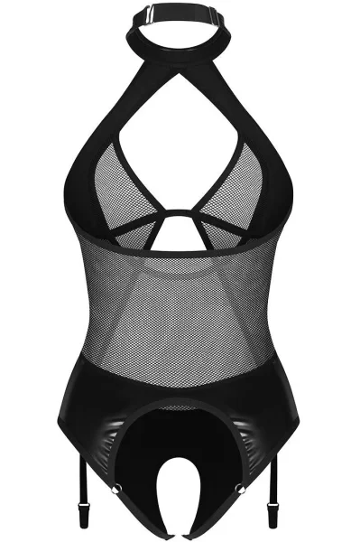 Sexy body Dominna - otevřený klín - Černá