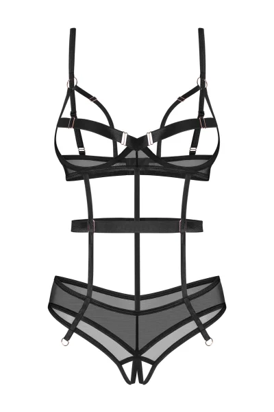 BLA Sexy body Euridia - otevřený klín - Černá