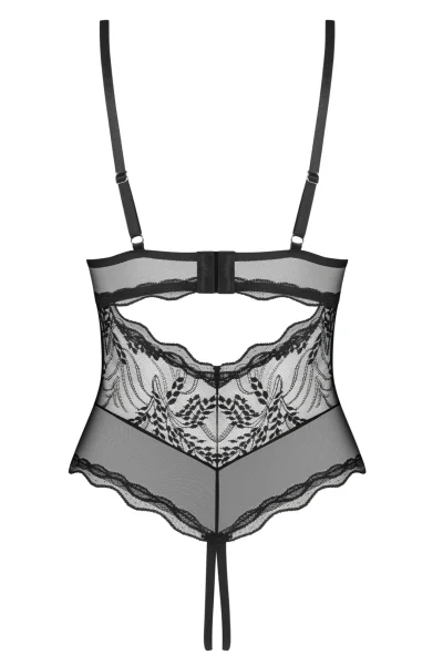 Sexy body Perisia - otevřený klín - Černá