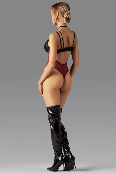 Sexy body Parisel - Černo-červená