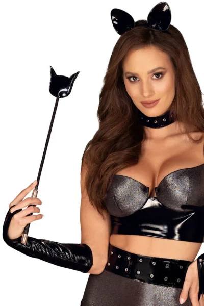 Sexy bičík Silveria - Černá