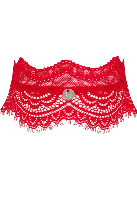 Choker Bergamore - Červená