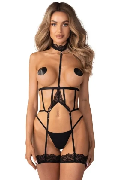 Sexy postroj Hersis - Černá