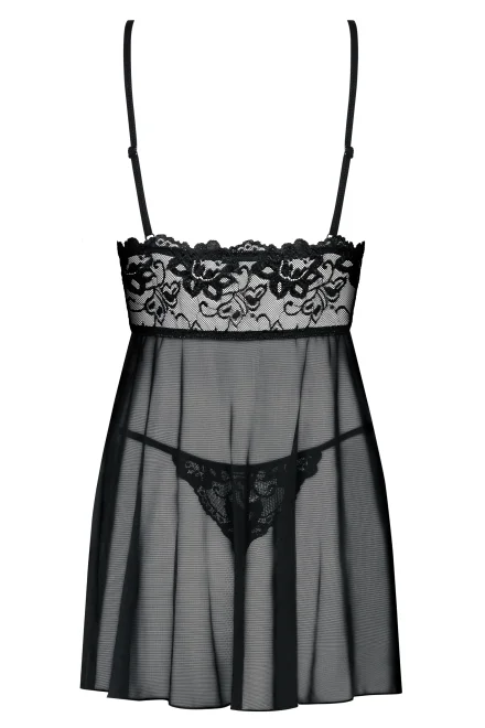 Sexy košilka Idillia babydoll - Černá