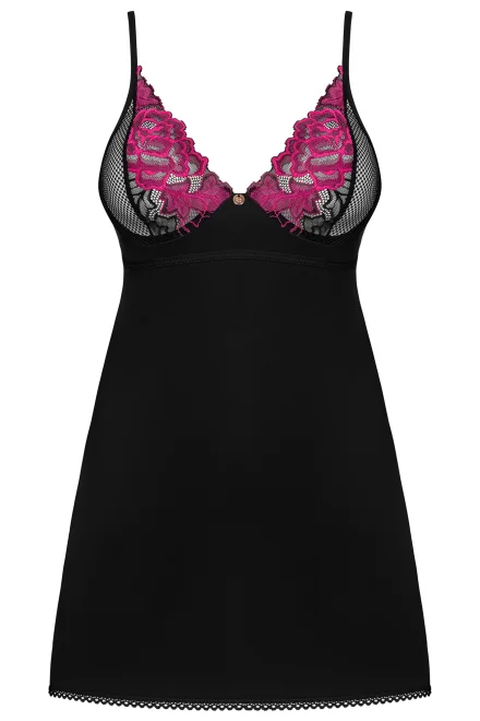 Sexy košilka Rosenty Chemise - Černá