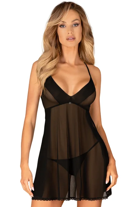 Sexy košilka Latinesa Babydoll - Černá