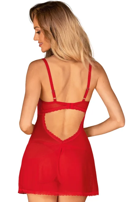 Sexy košilka Chilisa Babydoll - Červená