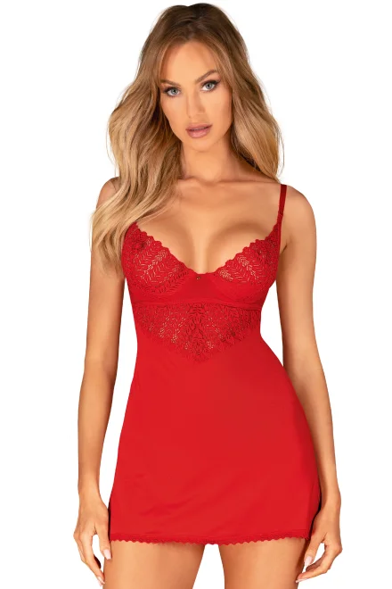 Sexy košilka Ingridia Chemise - Červená